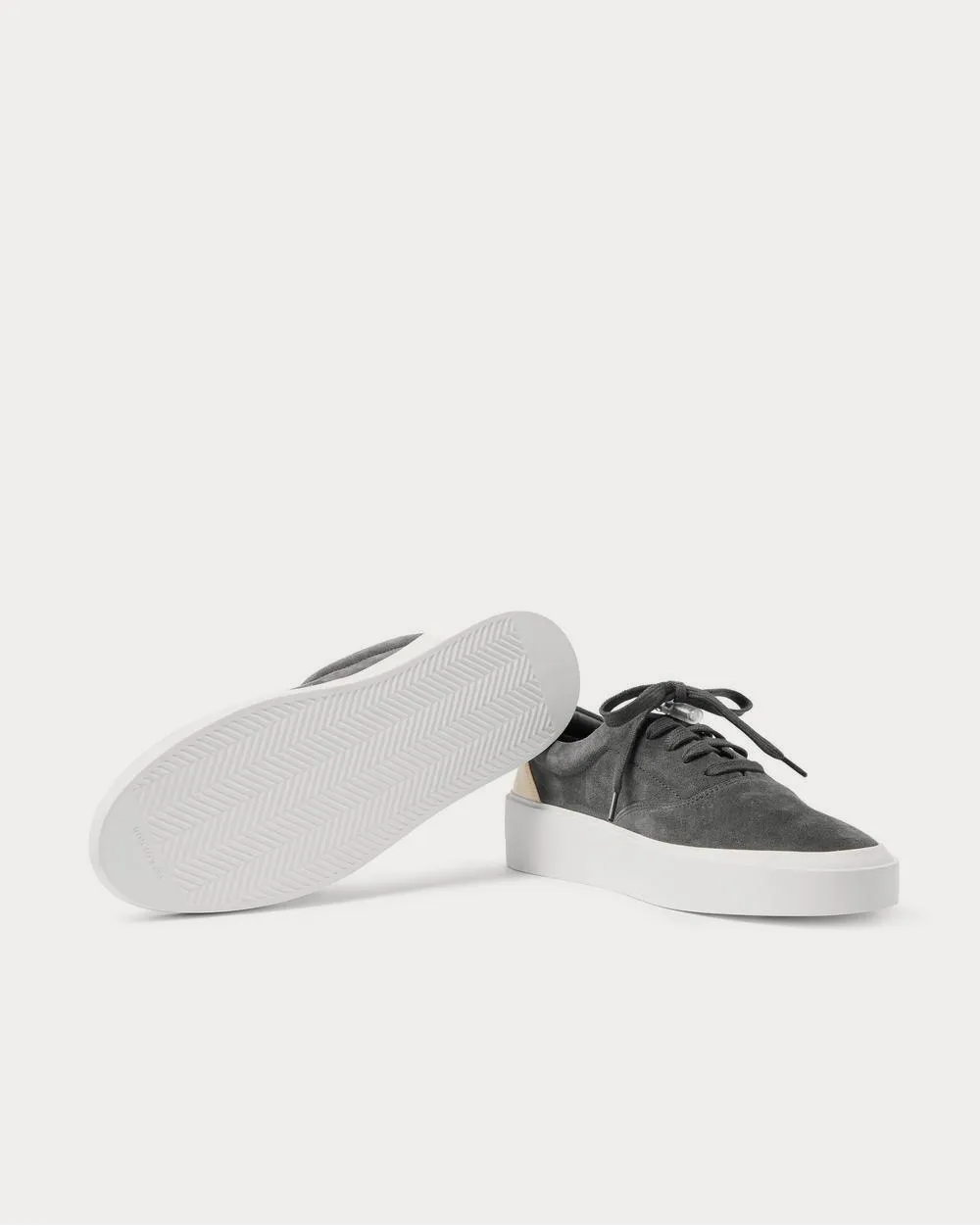 101 Leather-Trimmed Suede  Anthracite low top sneakers