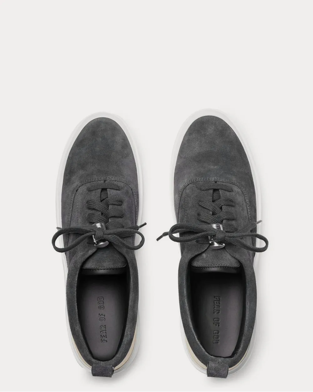 101 Leather-Trimmed Suede  Anthracite low top sneakers