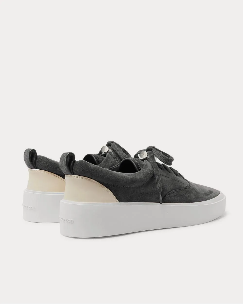101 Leather-Trimmed Suede  Anthracite low top sneakers