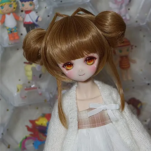 1/3 Scale Doll Wig Hair Smart Doll Hair Accessories BJD DD Heat Resistant Handmade Gift (Pink)