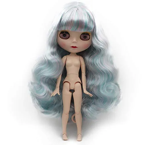 1/6 BJD Doll is Similar to Neo Blythe, 4-Color Changing Eyes Matte Face and Ball Jointed Body Dolls, 12 Inch Customized Dolls Can Changed Makeup and Dress DIY, Nude Doll Sold Exclude Clothes (SNO.36)