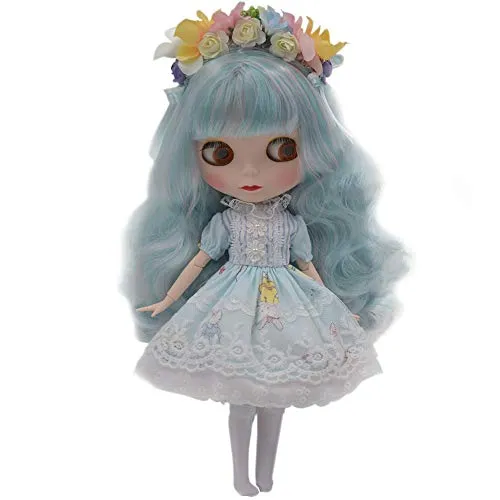 1/6 BJD Doll is Similar to Neo Blythe, 4-Color Changing Eyes Matte Face and Ball Jointed Body Dolls, 12 Inch Customized Dolls Can Changed Makeup and Dress DIY, Nude Doll Sold Exclude Clothes (SNO.36)