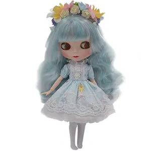 1/6 BJD Doll is Similar to Neo Blythe, 4-Color Changing Eyes Matte Face and Ball Jointed Body Dolls, 12 Inch Customized Dolls Can Changed Makeup and Dress DIY, Nude Doll Sold Exclude Clothes (SNO.36)