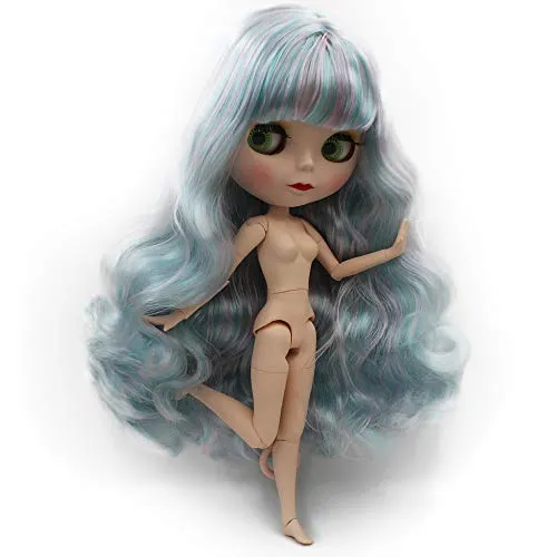 1/6 BJD Doll is Similar to Neo Blythe, 4-Color Changing Eyes Matte Face and Ball Jointed Body Dolls, 12 Inch Customized Dolls Can Changed Makeup and Dress DIY, Nude Doll Sold Exclude Clothes (SNO.36)