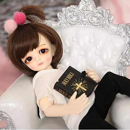 1/6 BJD Doll Matt and Spherical Joint Doll 10-Inch Doll DIY Including Wig   Clothes   Socks   Shoes The Best Gifts for Boys and Girls Maron,White Skin
