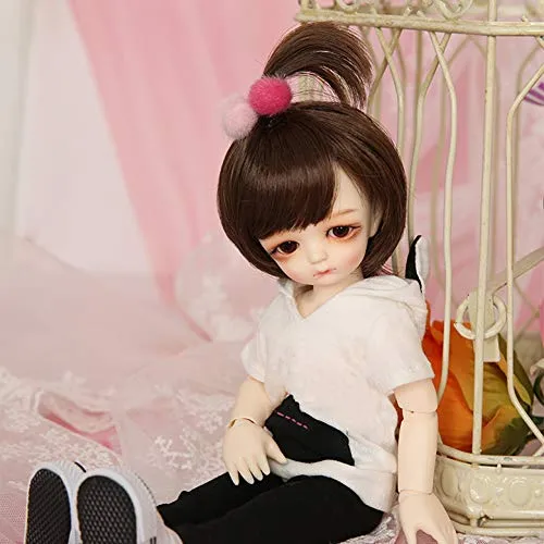 1/6 BJD Doll Matt and Spherical Joint Doll 10-Inch Doll DIY Including Wig   Clothes   Socks   Shoes The Best Gifts for Boys and Girls Maron,White Skin