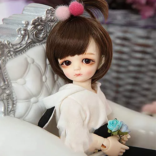 1/6 BJD Doll Matt and Spherical Joint Doll 10-Inch Doll DIY Including Wig   Clothes   Socks   Shoes The Best Gifts for Boys and Girls Maron,White Skin