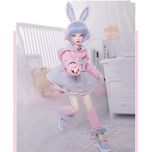 16.3in BJD Doll 1/4 Fashion Ball Jointed SD Doll with Full Set Pink Clothes Shoes Wig Makeup Accessories, Best Surprise Gifts for Boys and Girls