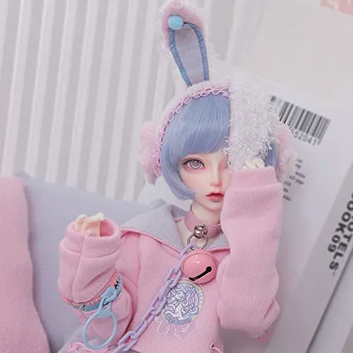 16.3in BJD Doll 1/4 Fashion Ball Jointed SD Doll with Full Set Pink Clothes Shoes Wig Makeup Accessories, Best Surprise Gifts for Boys and Girls