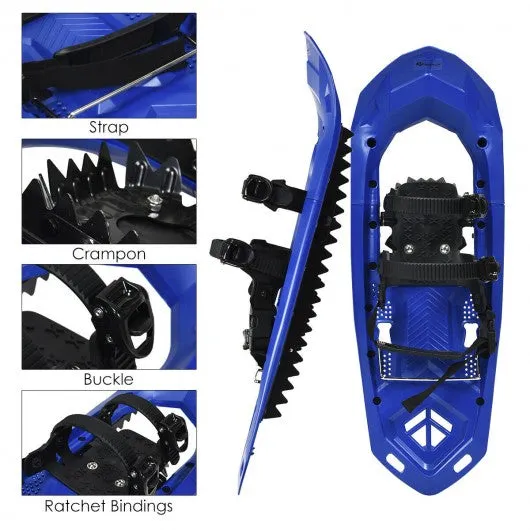 25 inch Lightweight Terrain Snowshoes w/ Bag-Blue