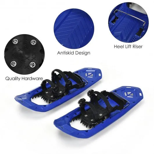 25 inch Lightweight Terrain Snowshoes w/ Bag-Blue