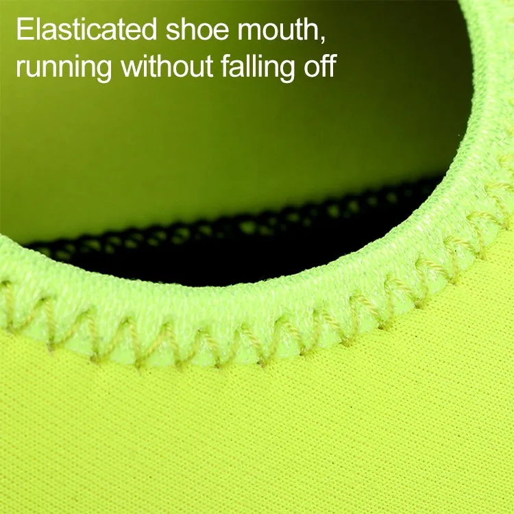 3mm Non-slip Rubber Embossing Texture Sole Solid Color Diving Shoes and Socks, One Pair, Size:XXL (Orange)