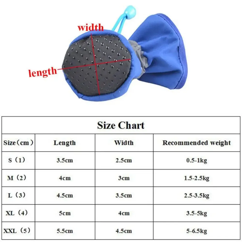 4Pcs Winter Pet Dog Shoes | Small Cats Anti-Slip Footwear | Puppy Socks Dog Shoes | Pet Rain Shoes & Snow Boots