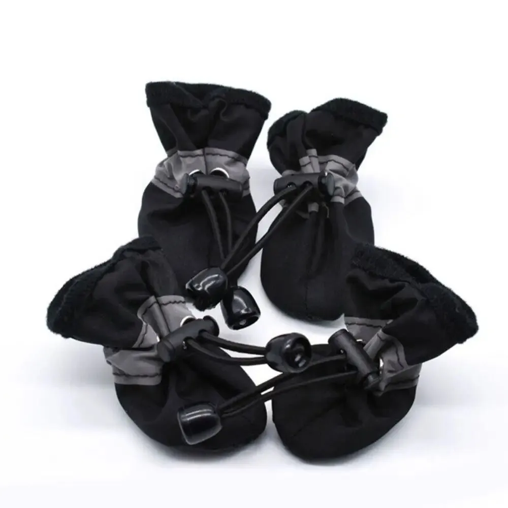 4Pcs Winter Pet Dog Shoes | Small Cats Anti-Slip Footwear | Puppy Socks Dog Shoes | Pet Rain Shoes & Snow Boots