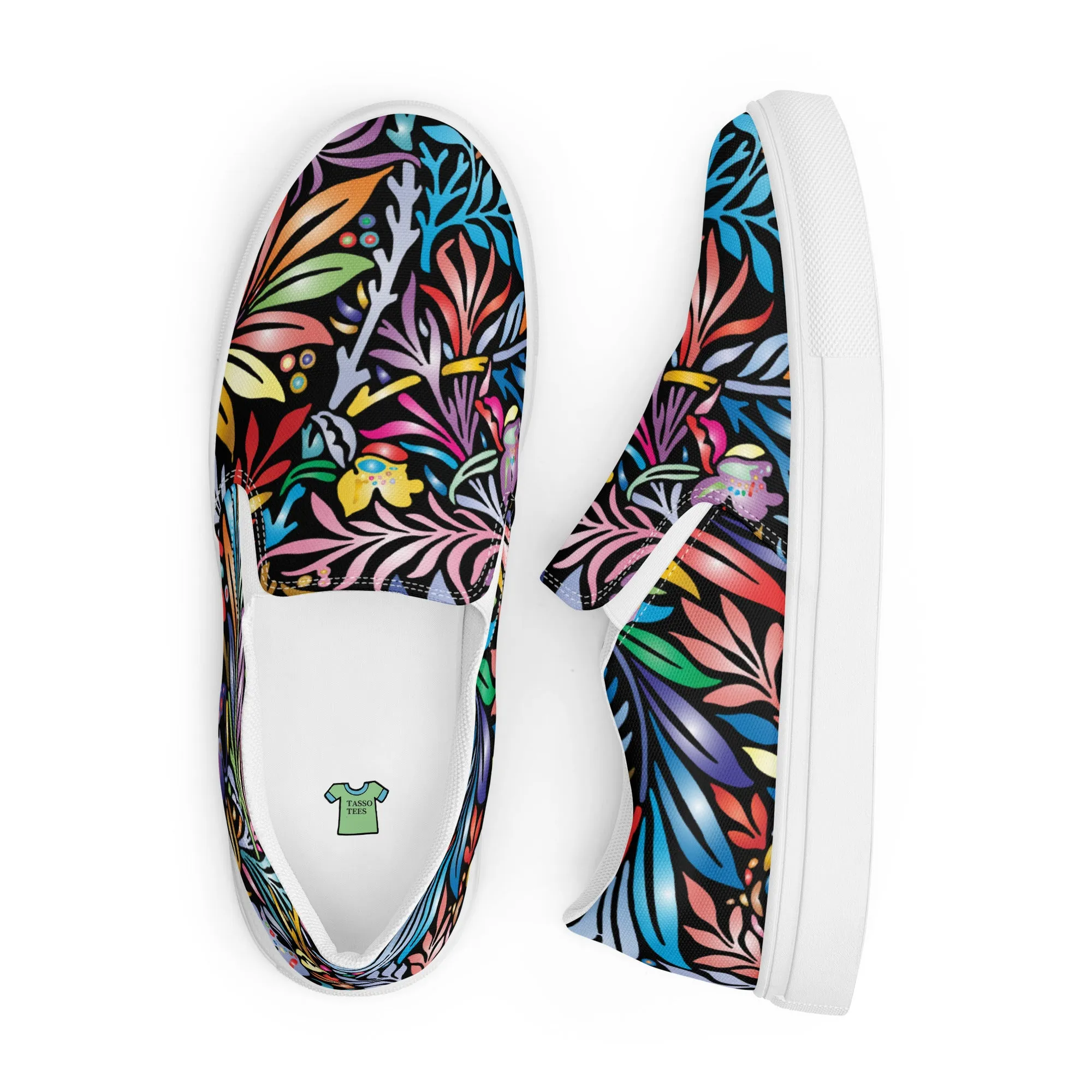Abstract Jungle Print Women’s slip-on canvas shoes