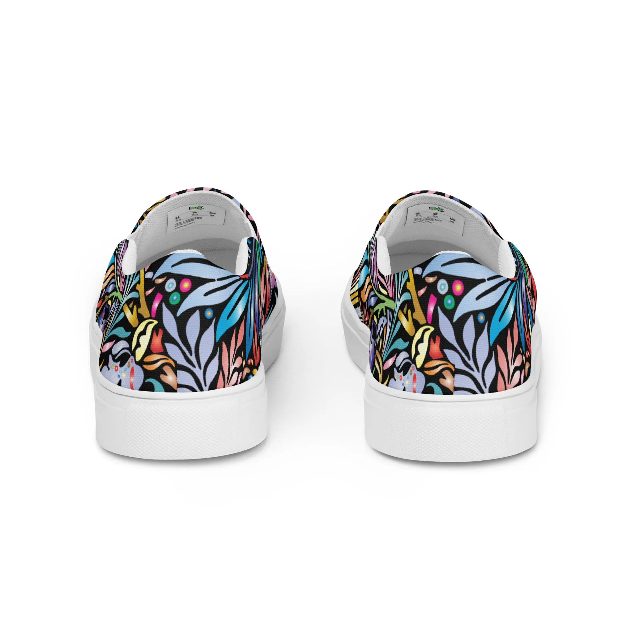 Abstract Jungle Print Women’s slip-on canvas shoes