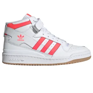 adidas Originals Womens Forum Mid Shoes - White / Turbo Pink