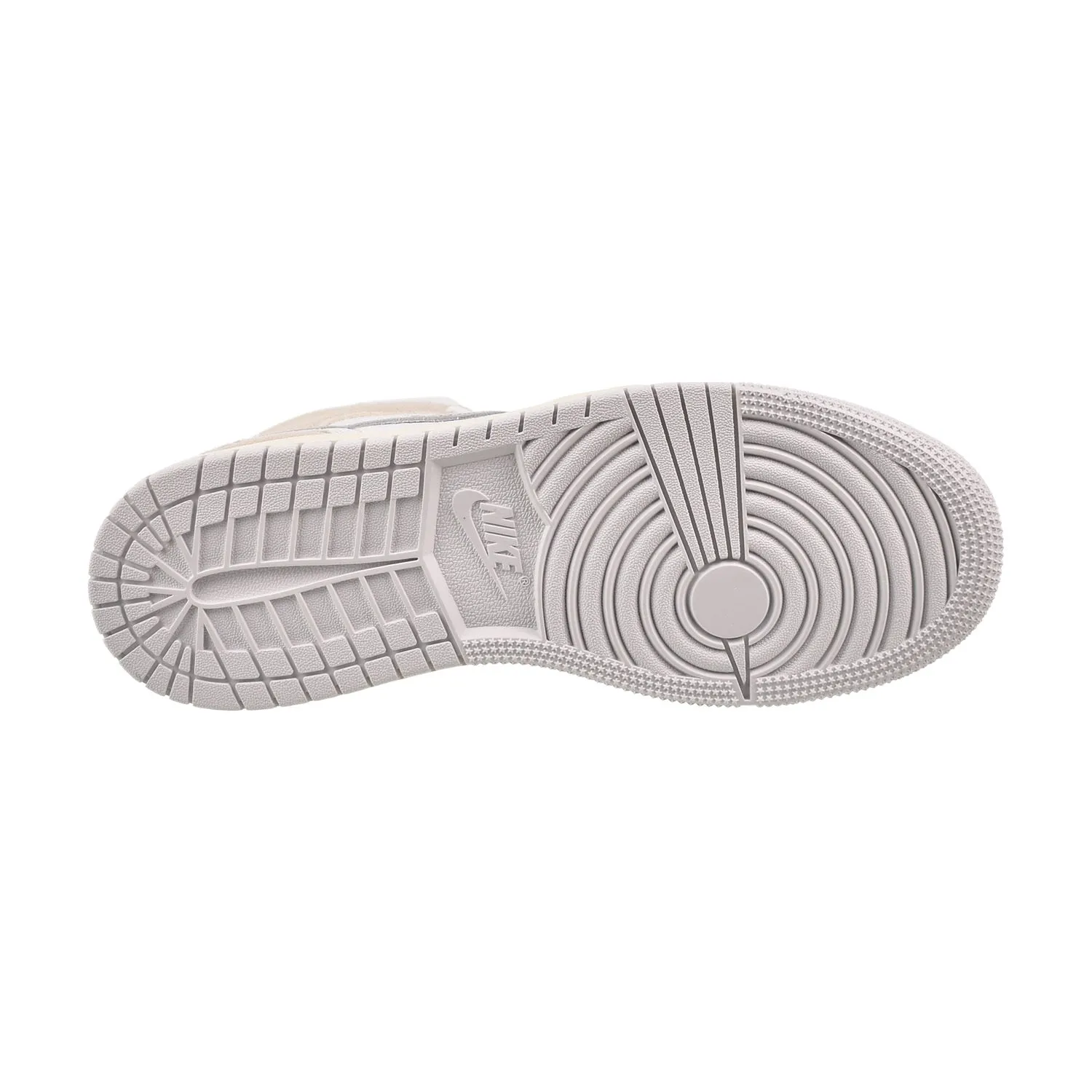Air Jordan 1 Mid SE Craft Big Kids' Shoes White-Tech Grey-Sail