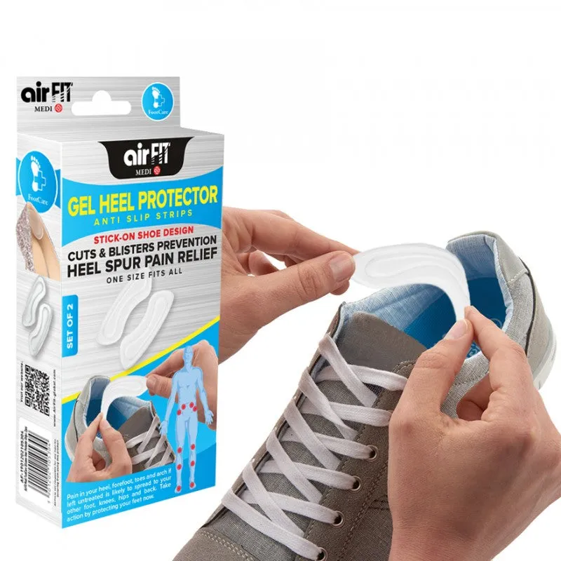 AirFit Medi Gel Heel Protector Anti Slip Strips (2pcs)