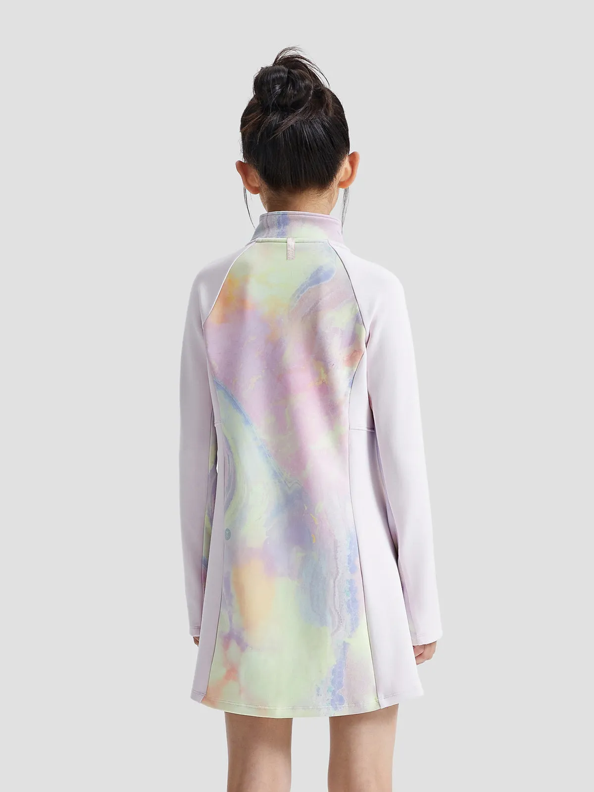 Allover Print Half Zip Dress
