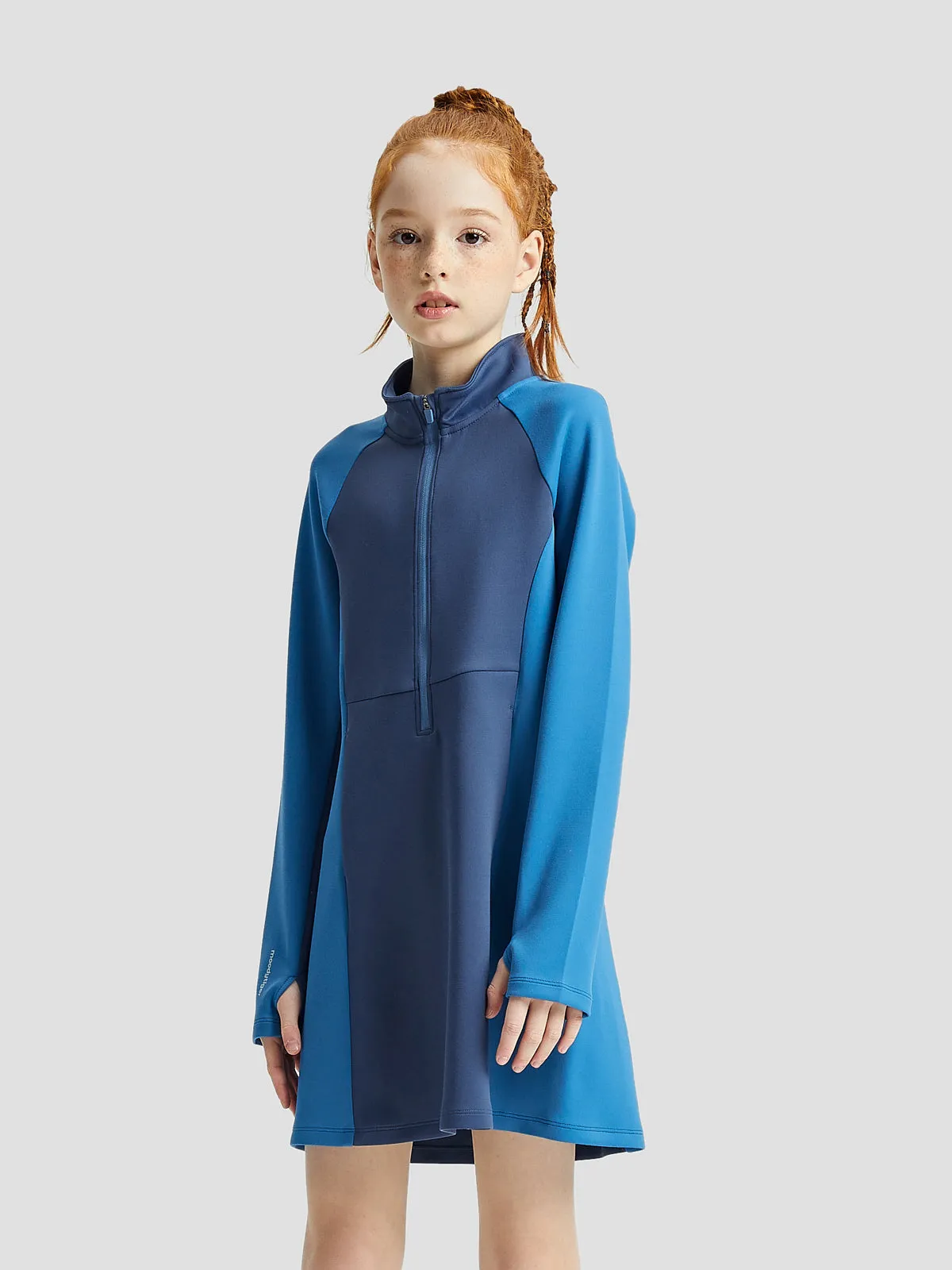 Allover Print Half Zip Dress