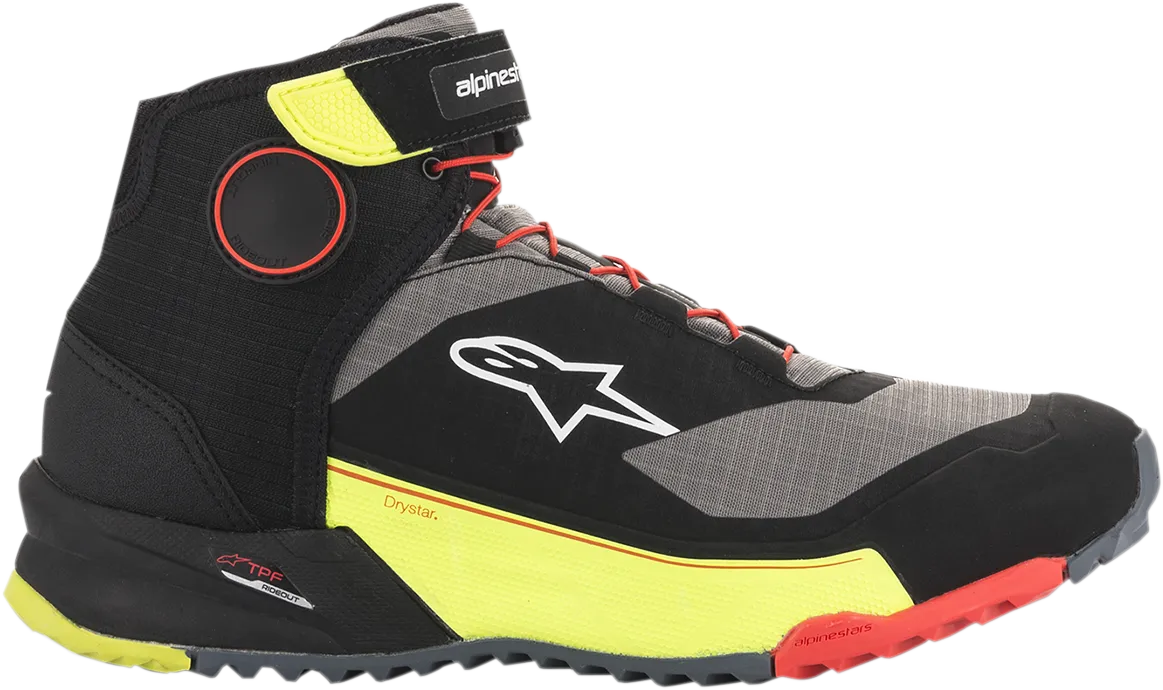 ALPINESTARS CR-X Drystar? Shoes - Black/Red/Yellow Fluorescent - US 13 2611820153813