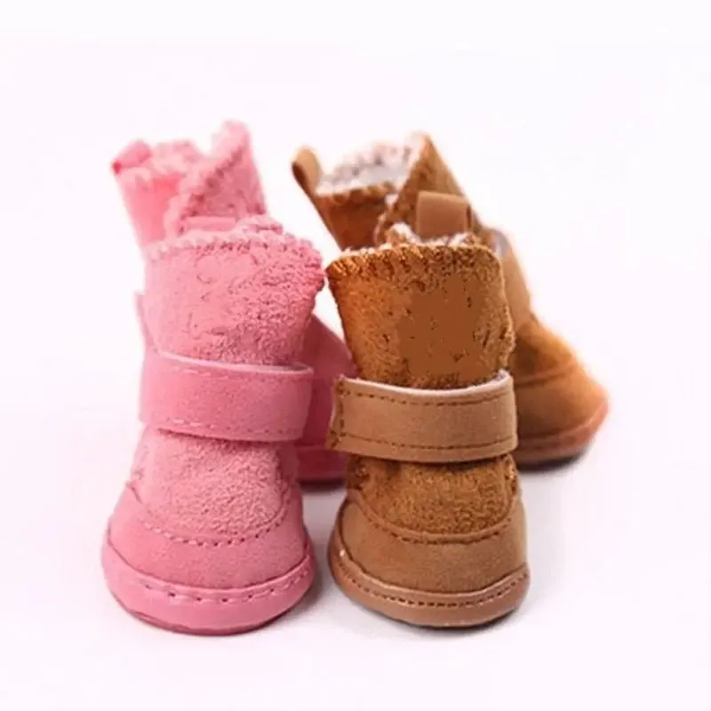 AnniePaw 4 Pcs Cute Dog Boots - Non-Slip Outdoor Sneakers
