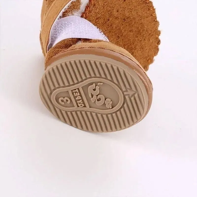 AnniePaw 4 Pcs Cute Dog Boots - Non-Slip Outdoor Sneakers