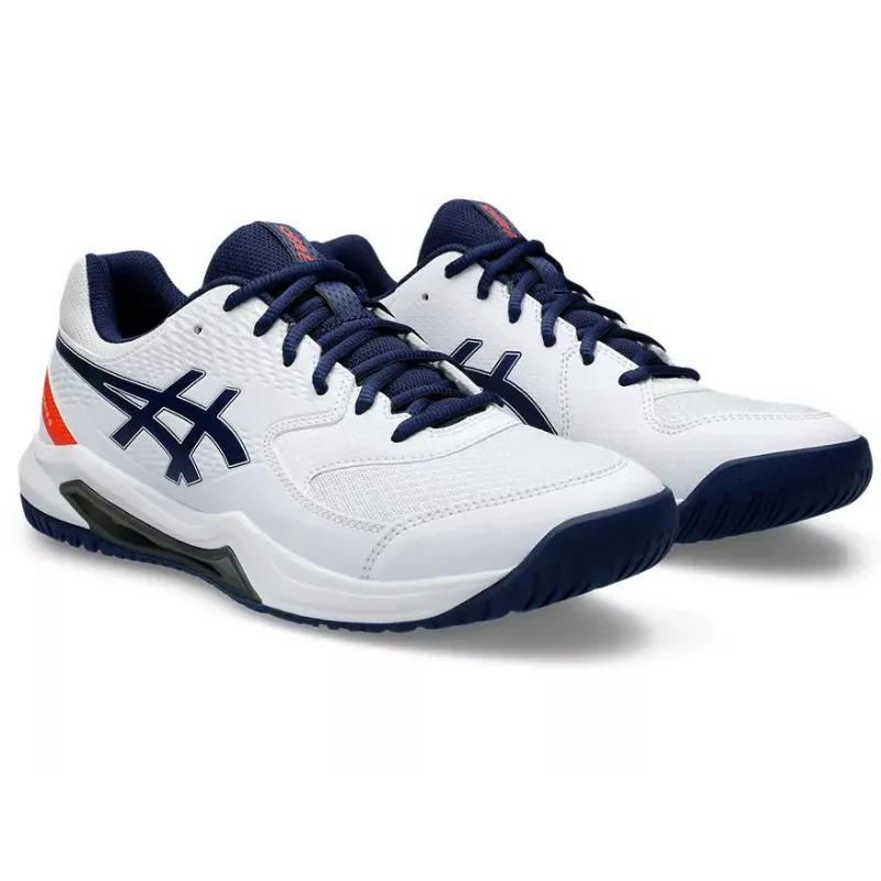 Asics GEL-DEDICATE 8 White/Blue Expanse Mens Tennis Shoes