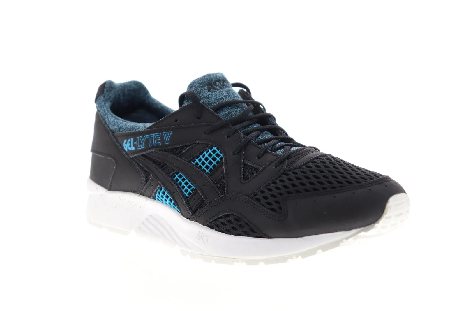 Asics Gel Lyte V DN6K4-9090 Mens Black Mesh Low Top Lifestyle Sneakers Shoes