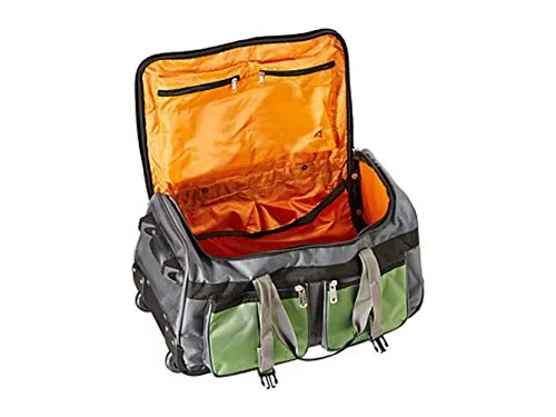 Athalon 22" 15 Pocket Wheeling Duffel Carry On Bag, Green. 521-Green Grass