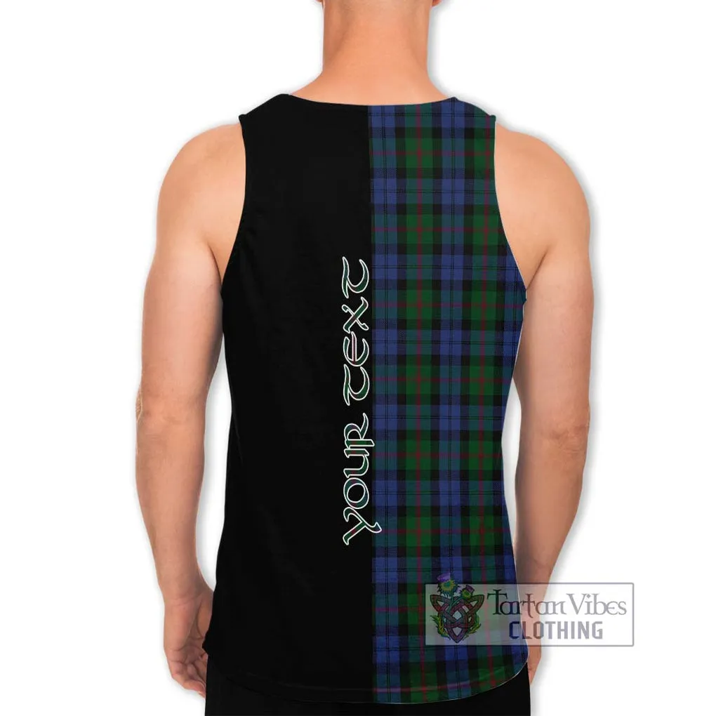 Baird Tartan Men's Tank Top with Family Crest and Half Of Me Style