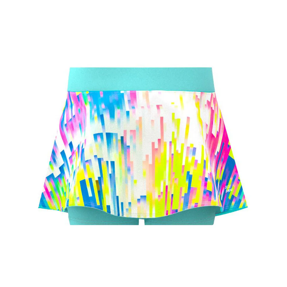 Bidi Badu Melbourne 2024 Printed Wavy Junior Skort (Girl's) - Aqua/Mixed