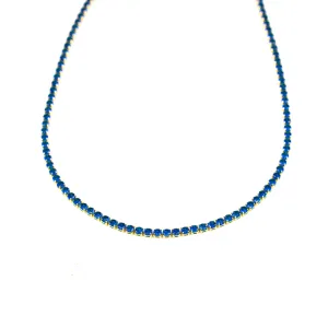 Blue Cz Necklace