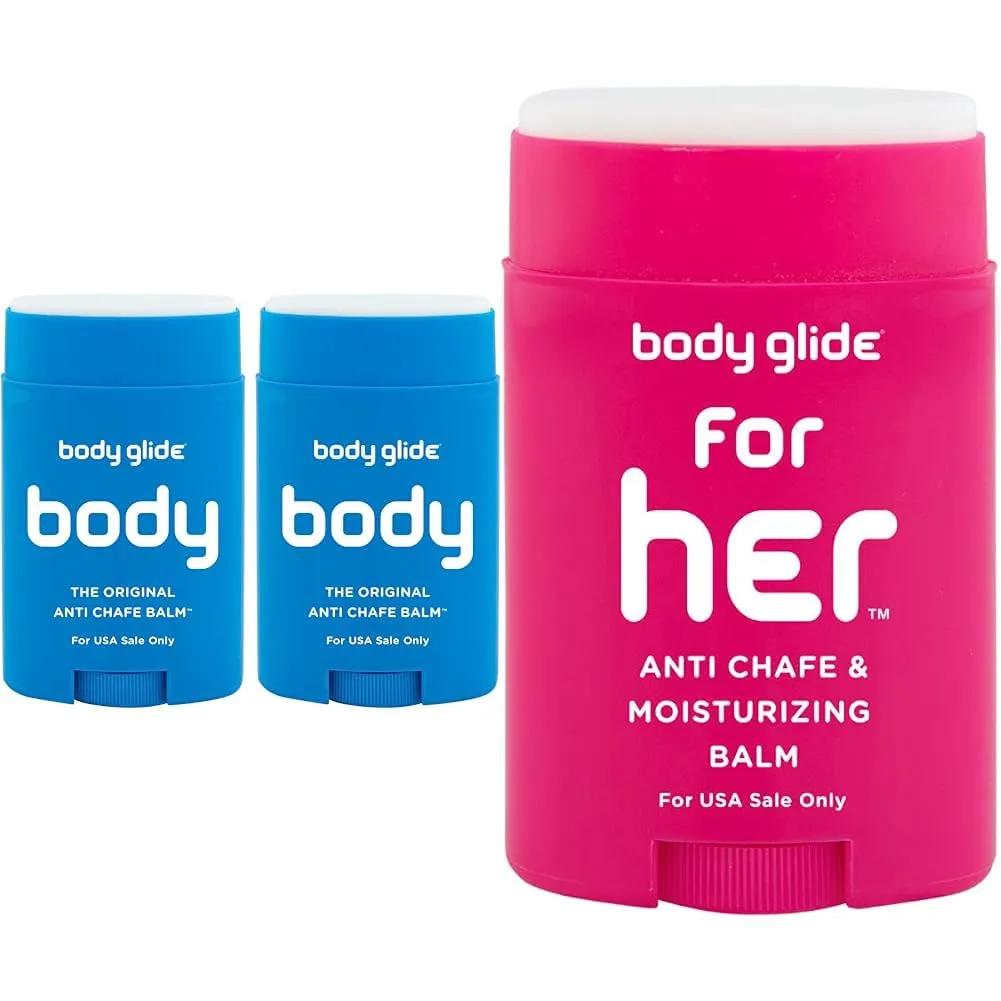 BodyGlide Original Anti Chafing Stick Balm 1.5oz-2pack   Body Glide For Her Anti Chafe Balm: Anti Chafing Sticks to Prevent Chafing, Raw Skin, and Irritation
