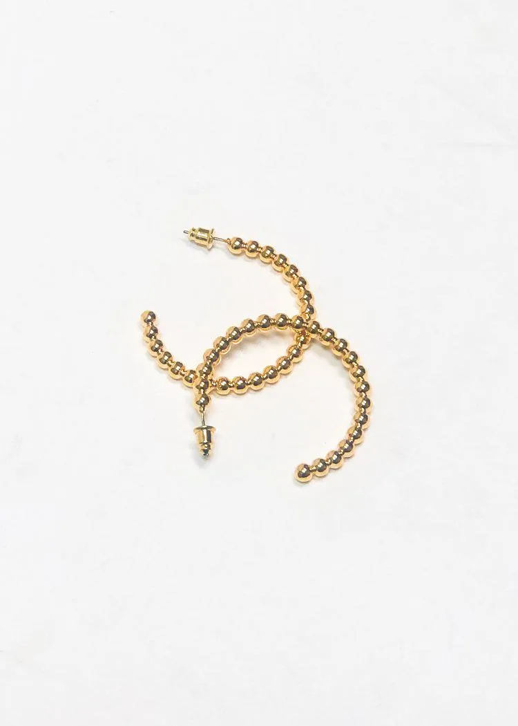 BRACHA Roma Large Ball Hoops -Gold