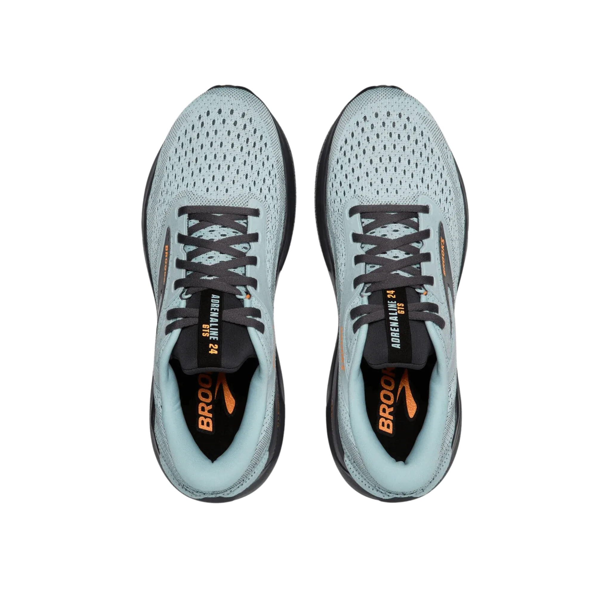 Brooks Men's Adrenaline GTS 24 Running Shoe - Winter Sky/Ebony/Orange 1104371D416