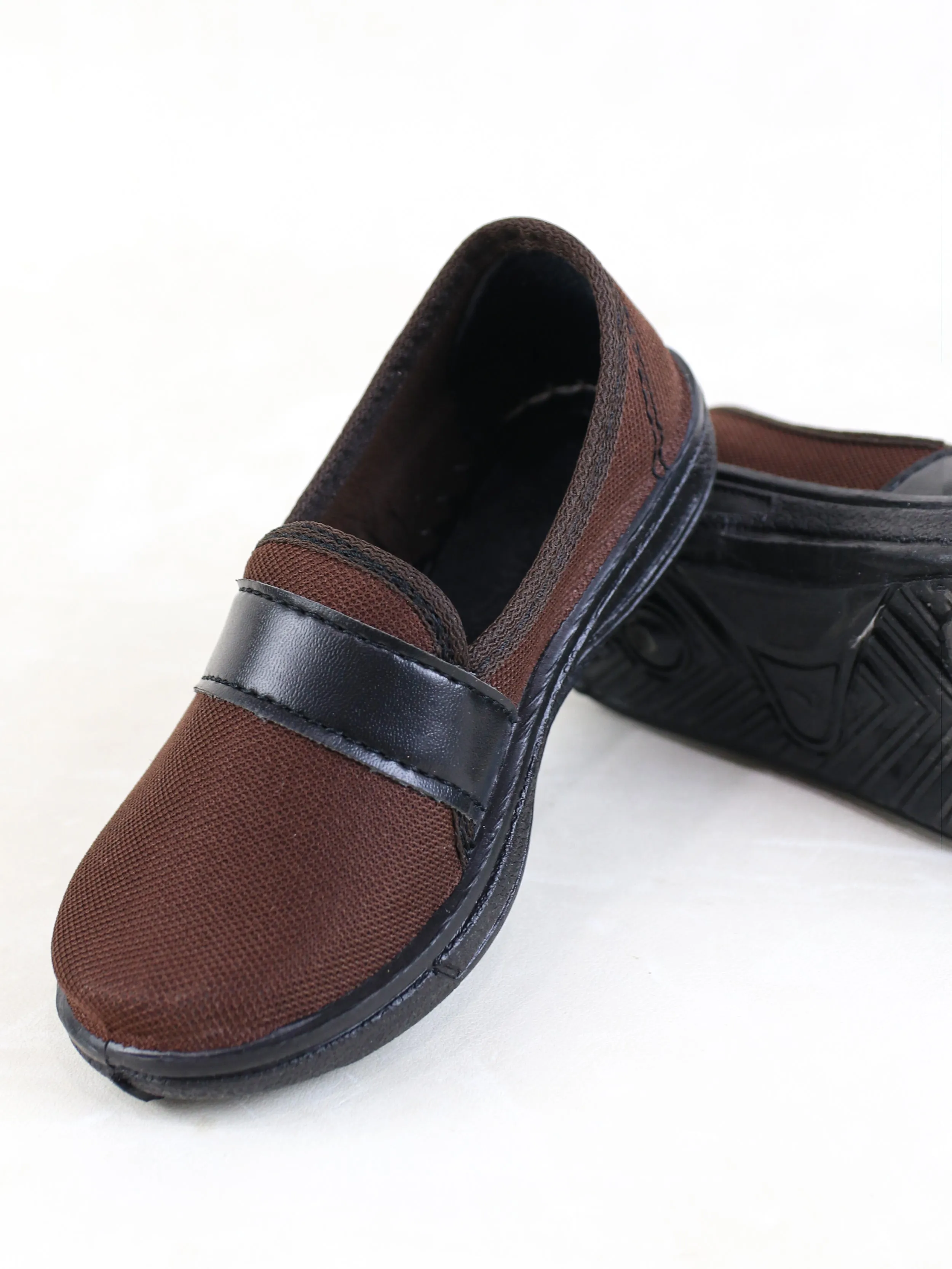 BS57 Boys Slip-On Shoes 5Yrs - 17Yrs Brown