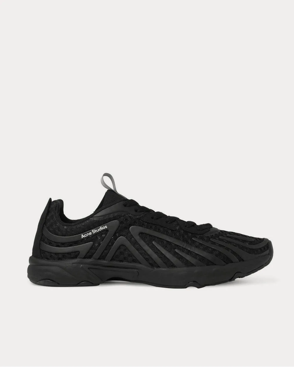 Buzz Faux Suede and Rubber-Trimmed Mesh  Black low top sneakers