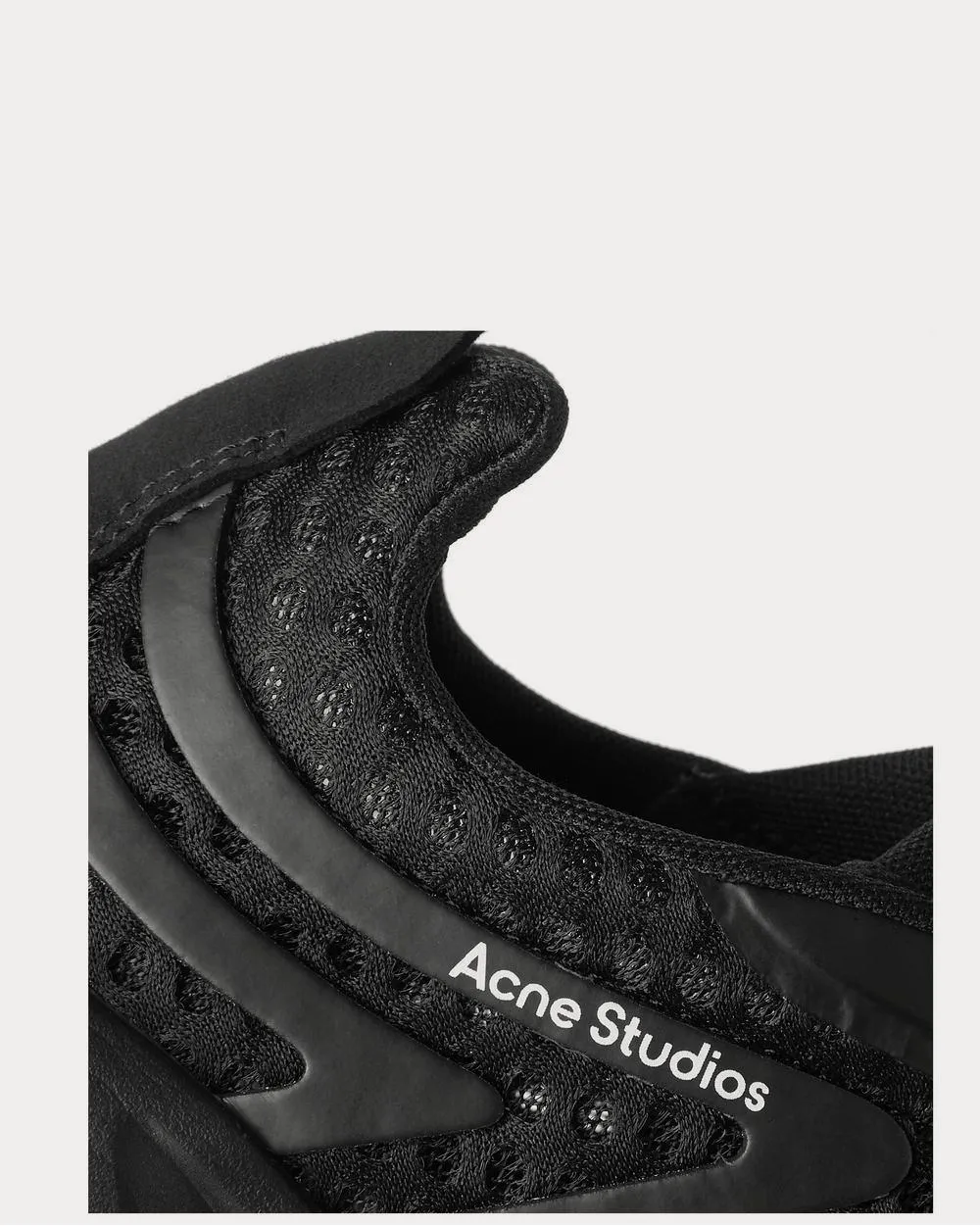 Buzz Faux Suede and Rubber-Trimmed Mesh  Black low top sneakers