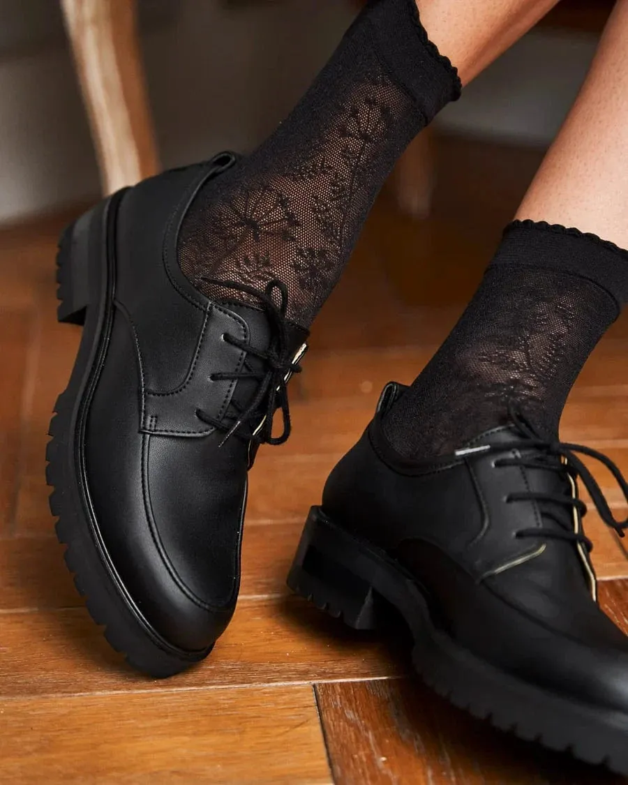 Camden Recycled Grain Vegan Lace Ups | Black