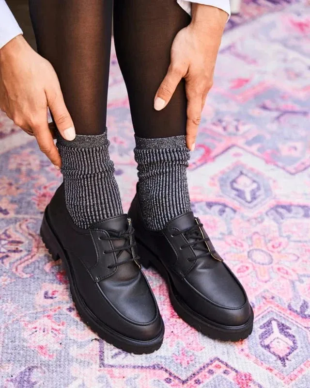 Camden Recycled Grain Vegan Lace Ups | Black
