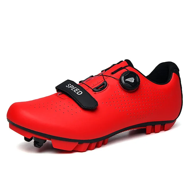 Carbon Fiber Breathable Triathlon Mountain Bike Sneakers Sport Road Racing Bicycle Spin Buckle Cycling Shoes