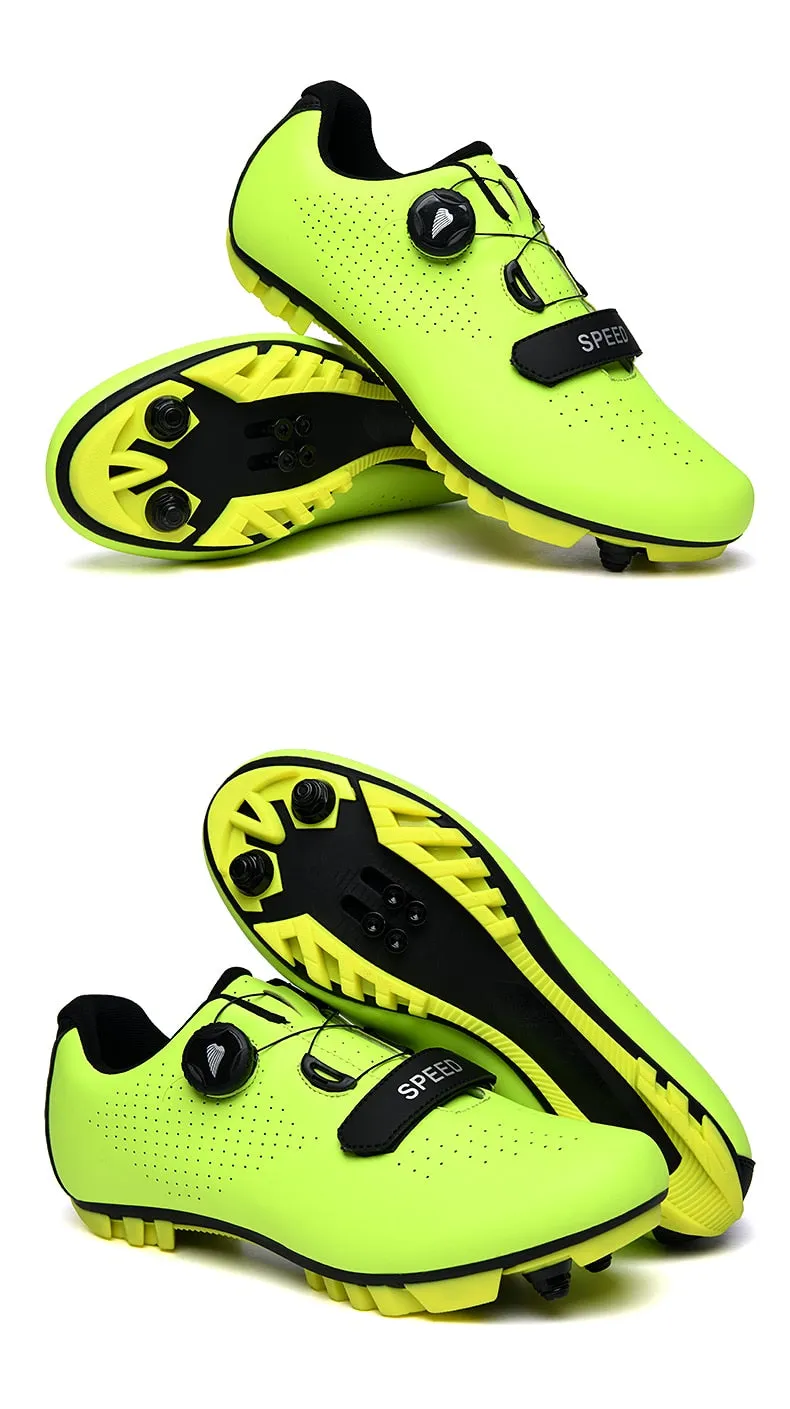 Carbon Fiber Breathable Triathlon Mountain Bike Sneakers Sport Road Racing Bicycle Spin Buckle Cycling Shoes