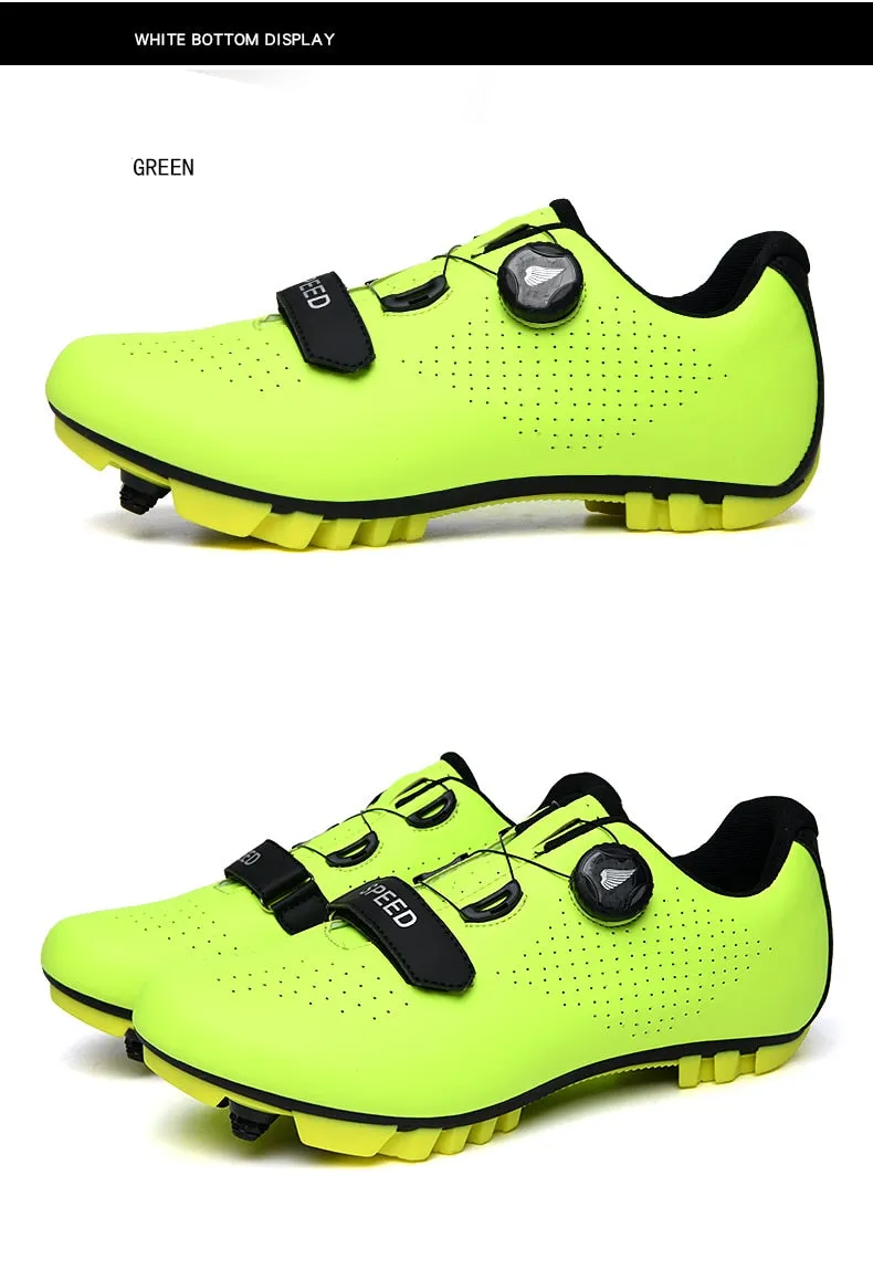 Carbon Fiber Breathable Triathlon Mountain Bike Sneakers Sport Road Racing Bicycle Spin Buckle Cycling Shoes