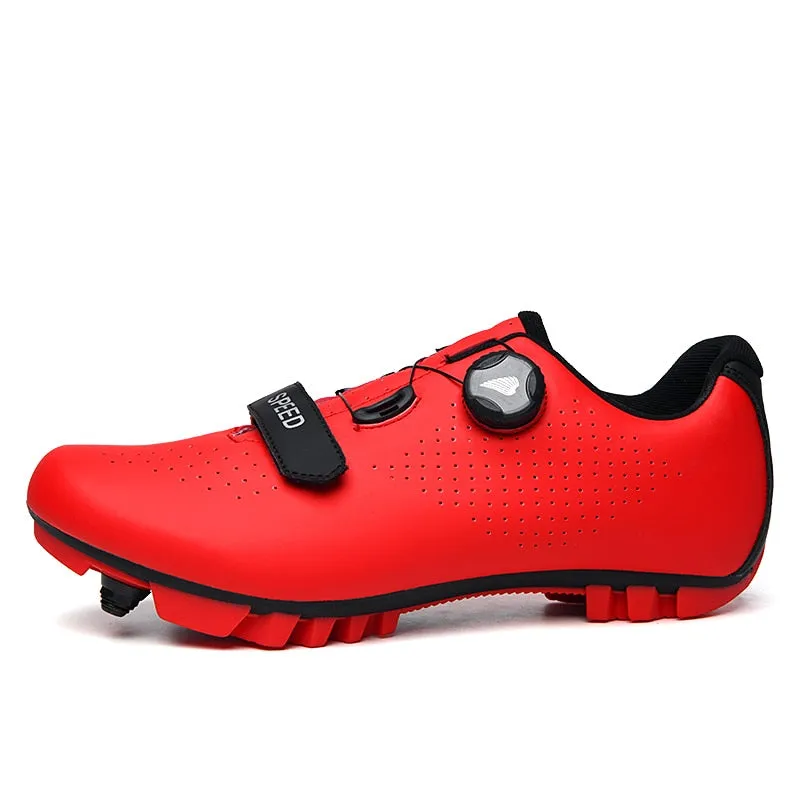 Carbon Fiber Breathable Triathlon Mountain Bike Sneakers Sport Road Racing Bicycle Spin Buckle Cycling Shoes