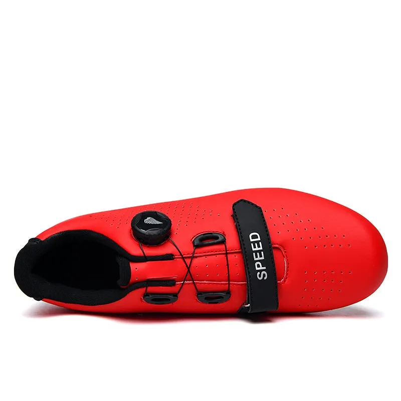Carbon Fiber Breathable Triathlon Mountain Bike Sneakers Sport Road Racing Bicycle Spin Buckle Cycling Shoes