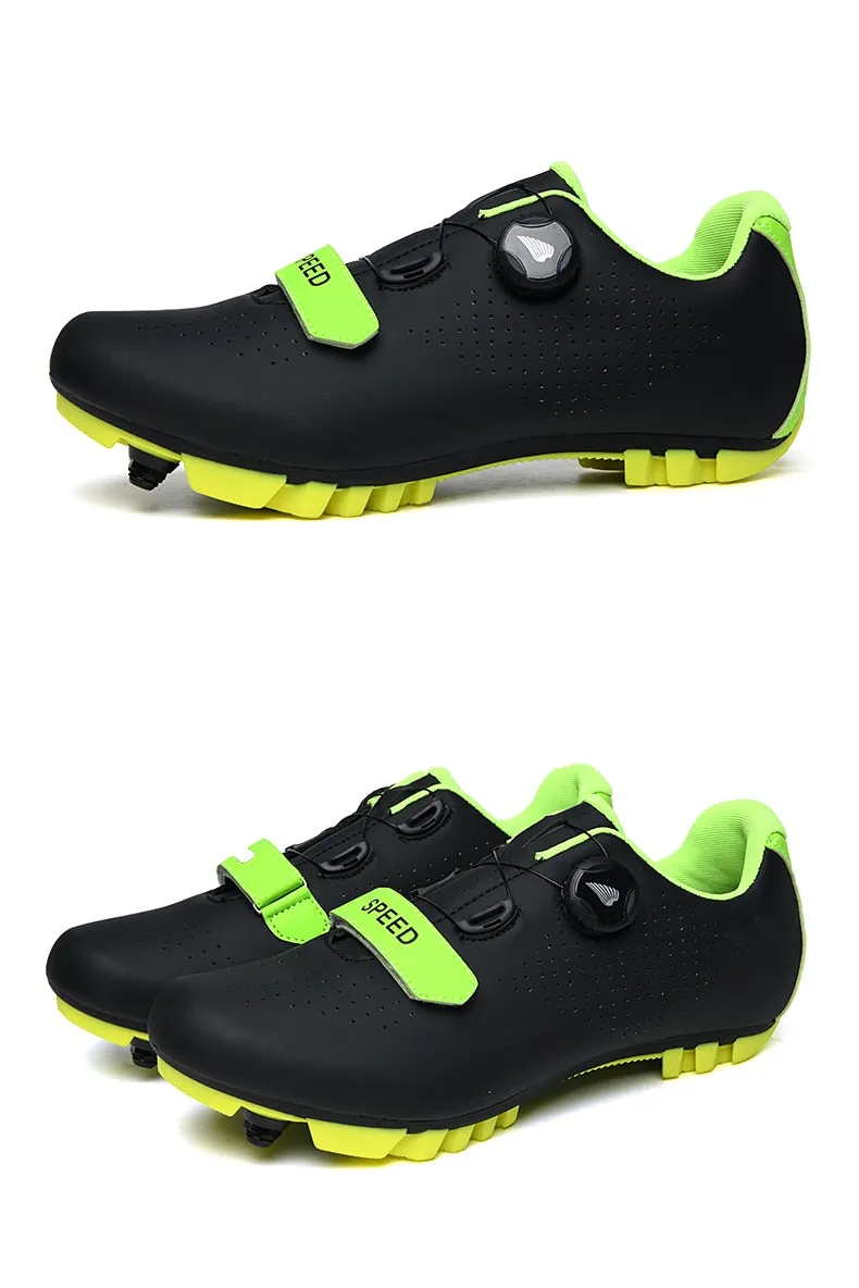 Carbon Fiber Breathable Triathlon Mountain Bike Sneakers Sport Road Racing Bicycle Spin Buckle Cycling Shoes