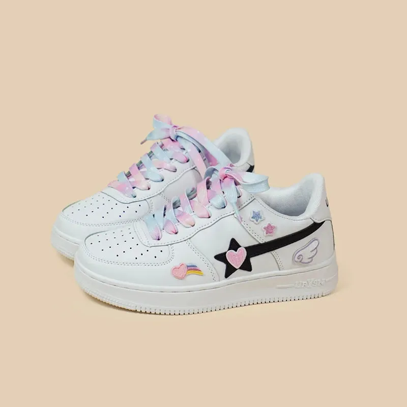 *CLEARANCE* Charming Hearts Casual White Shoes - Unisex