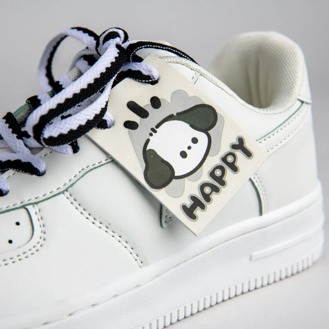 *CLEARANCE* Kawaii Friendly Puppy Casual White Shoes - Unisex